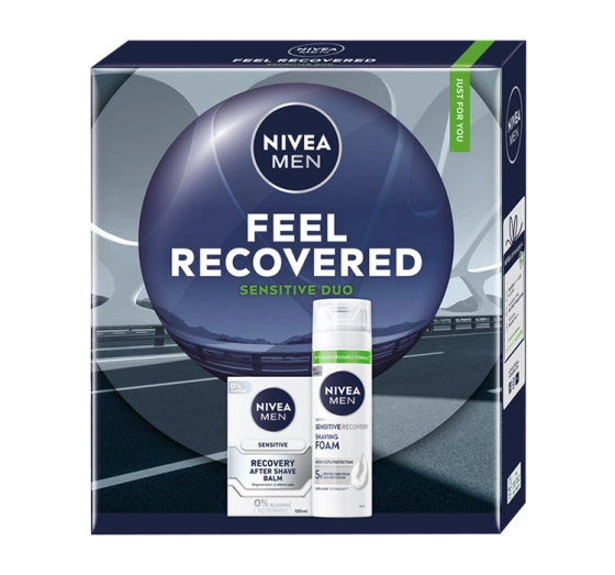 Нажмите на картинку, чтобы ее увеличить NIVEA MEN Feel Recovered Sensitive Duo набор мужской косметики: пена для бритья + бальзам после бритья