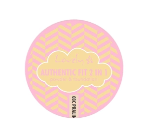 LOVELY AUTHENTIC FIT 2IN1 ТОНАЛЬНИЙ ЗАСІБ У ФОРМІ ПУДРИ 03C PRALINE 9,5Г