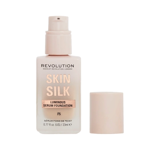 MAKEUP REVOLUTION SKIN SILK SERUM FOUNDATION ТОНАЛЬНИЙ КРЕМ СИРОВАТКА ДЛЯ ОБЛИЧЧЯ F5 23МЛ