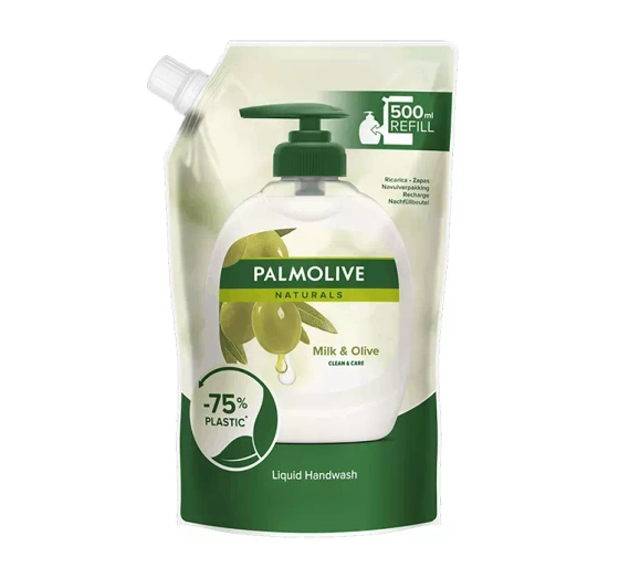 PALMOLIVE NATURALS CLEAN & CARE MILK & OLIVE РІДКЕ МИЛО ДЛЯ РУК REFILL 500МЛ