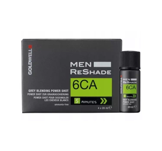 GOLDWELL MEN RESHADE ФАРБА ПРОТИ СИВИНИ ВОЛОССЯ ДЛЯ ЧОЛОВІКІВ 6CA COOL ASH DARK BLONDE 4X20МЛ