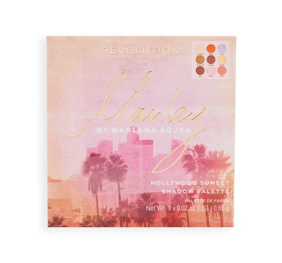 MAKEUP REVOLUTION X MARLEY ПАЛІТРА ТІНЕЙ ДЛЯ ПОВІК HOLLYWOOD SUNSET 5,85Г