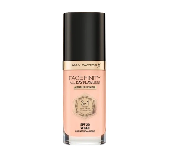 MAX FACTOR FACEFINITY ALL DAY FLAWLESS 3IN1 ВЕГАНСКОЕ ТОНАЛЬНОЕ СРЕДСТВО C50 NATURAL ROSE 30МЛ