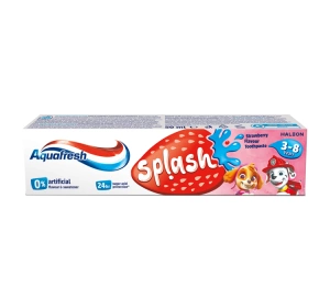 AQUAFRESH SPLASH КЛУБНИКА МЯТА ЗУБНАЯ ПАСТА ДЛЯ ДЕТЕЙ 3-8 ЛЕТ 50МЛ