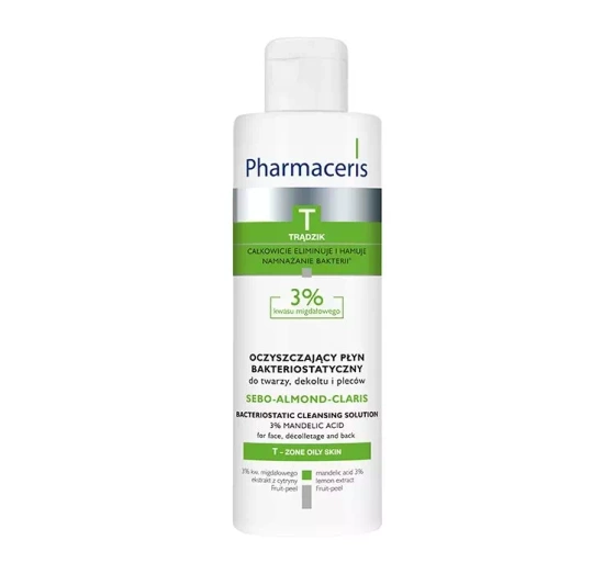 PHARMACERIS T SEBO ALMOND CLARIS 3% ОЧИЩАЮЩАЯ БАКТЕРИОСТАТИЧЕСКАЯ ЖИДКОСТЬ190МЛ