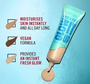 Rimmel Kind & Free Glow It Up легкое увлажняющее тональное средство 160 Vanilla 30мл