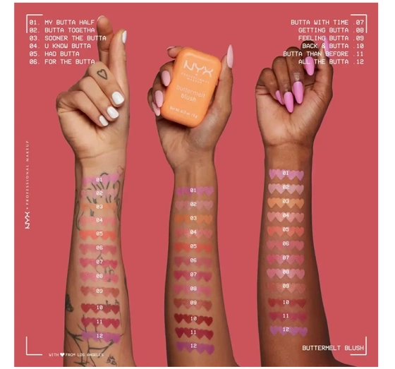 NYX PROFESSIONAL MAKEUP BUTTERMELT КОМПАКТНІ РУМ'ЯНА ДЛЯ ЩІК 07 BUTTA WITH TIME 5Г 