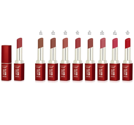 Натисніть на картинку, щоб її збільшити Golden Rose Mood Satiny Matte сатинова помада 01 Bare Nude 3,5 г