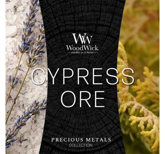 Woodwick Medium Jar Candle ароматична свічка Cypress Ore 275 г