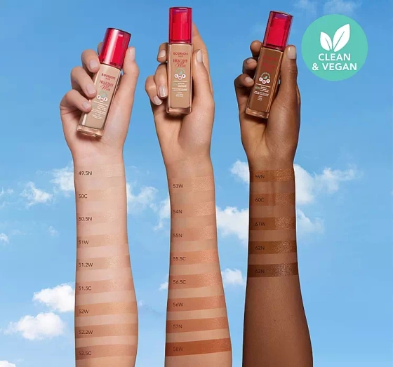BOURJOIS HEALTHY MIX CLEAN ТОНАЛЬНИЙ ЗАСІБ ДЛЯ ОБЛИЧЧЯ 51W LIGHT VANILLA 30МЛ