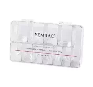SEMILAC CLEAR NAIL TIPS ПРОЗОРІ ТІПСИ 120 ШТ