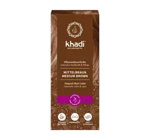KHADI NATURAL HAIR COLOR ХНА ДЛЯ ФАРБУВАННЯ ВОЛОССЯ MEDIUM BROWN
