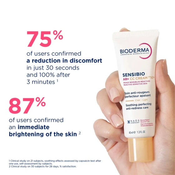 Bioderma Sensibio AR+ коригувальний крем CC для шкіри з розширеними судинами SPF50+ 40 мл