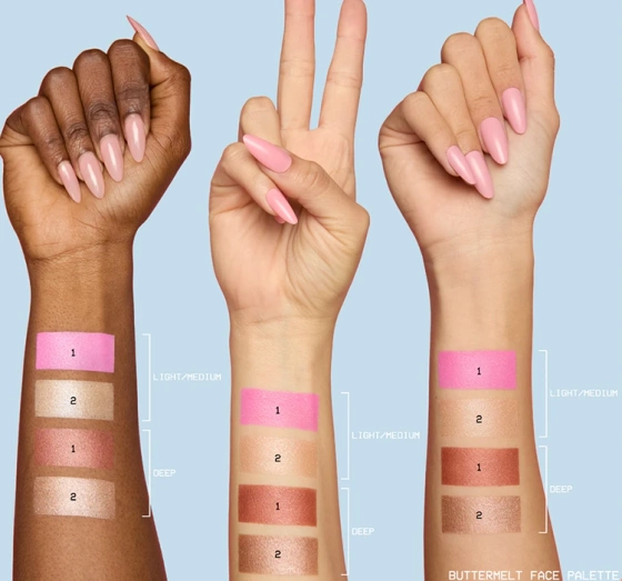 Натисніть на картинку, щоб її збільшити NYX Professional Makeup Buttermelt Face Palette Mulled And Merry палітра для контурування обличчя Light/Medium 2 x 5 г