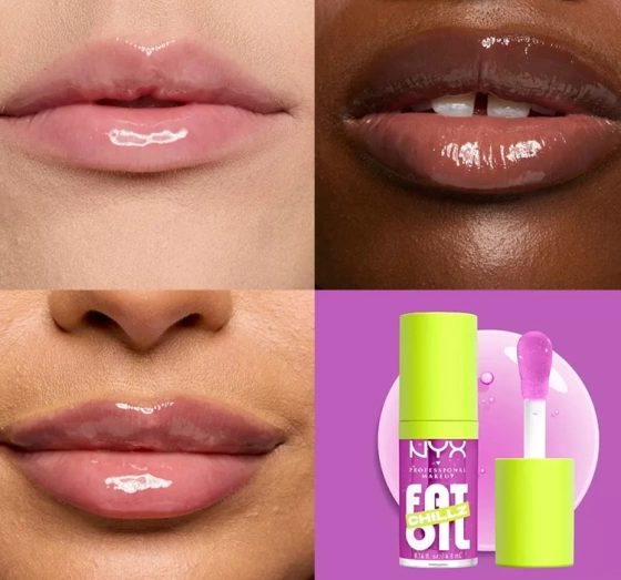 NYX Professional Makeup Fat Oil Chillz блеск для губ 16 Strawberry Slush 4,8МЛ