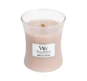 WOODWICK MEDIUM JAR CANDLE АРОМАТИЧНА СВІЧКА VANILLA & SEA SALT 275Г