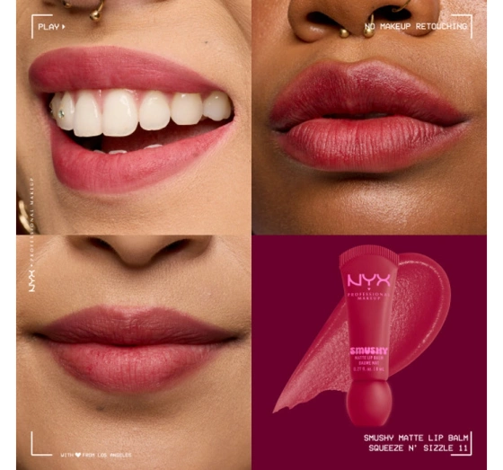 NYX Professional Makeup Smushy матовий бальзам для губ 11 Squeeze N' Sizzle 8 мл