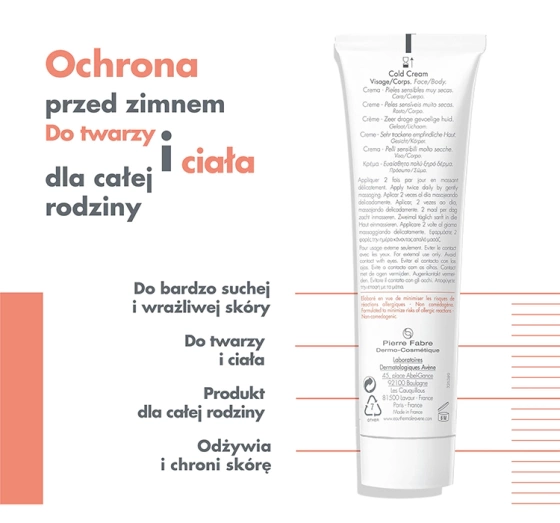 Натисніть на картинку, щоб її збільшити AVENE COLD CREAM ЖИВИЛЬНО-ЗАХИСНИЙ KРЕМ 40МЛ
