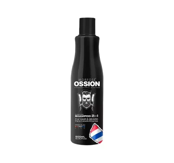 MORFOSE OSSION PREMIUM BARBER LINE 2IN1 ШАМПУНЬ ДЛЯ ВОЛОССЯ ТА БОРОДИ 500МЛ