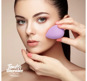 Clavier Tender Blender супер мягкий спонж для макияжа Teardrop Purple