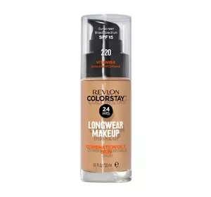 REVLON COLORSTAY ТОНАЛЬНОЕ СРЕДСТВО С ВИТАМИНОМ E ДЛЯ ЖИРНОЙ КОЖИ 220 NATURAL BEIGE 30МЛ