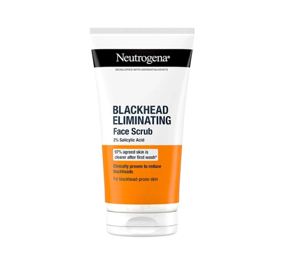Натисніть на картинку, щоб її збільшити Neutrogena Blackhead Eliminating Face Scrub 2% Salicylic Acid пілінг для обличчя для шкіри з недоліками 150 мл
