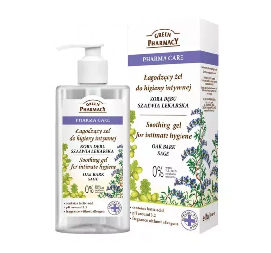 GREEN PHARMACY PHARMA CARE ЗАСПОКІЙЛИВИЙ ГЕЛЬ ДЛЯ ІНТИМНОЇ ГІГЄНИ КОРА ДУБА-ШАВЛІЯ  300МЛ