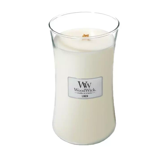 Натисніть на картинку, щоб її збільшити WOODWICK LARGE JAR CANDLE АРОМАТИЧНА СВІЧКА LINEN 610Г