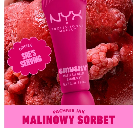NYX Professional Makeup Smushy матовий бальзам для губ 04 She's Serving 8 мл