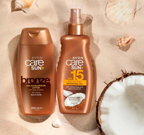 AVON CARE SUN+ BRONZE ОЛІЯ-СПРЕЙ ДЛЯ ПІДСИЛЕННЯ ЗАСМАГИ SPF15 150 МЛ