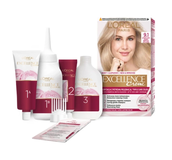 LOREAL EXCELLENCE CREME 9.1 СВІТЛИЙ ПОПЕЛЯСТИЙ БЛОНД