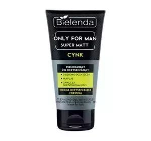 BIELENDA ONLY FOR MAN SUPER MATT ЦИНК ОЧИЩУВАЛЬНИЙ ГЕЛЬ-ПІЛІНГ 150Г