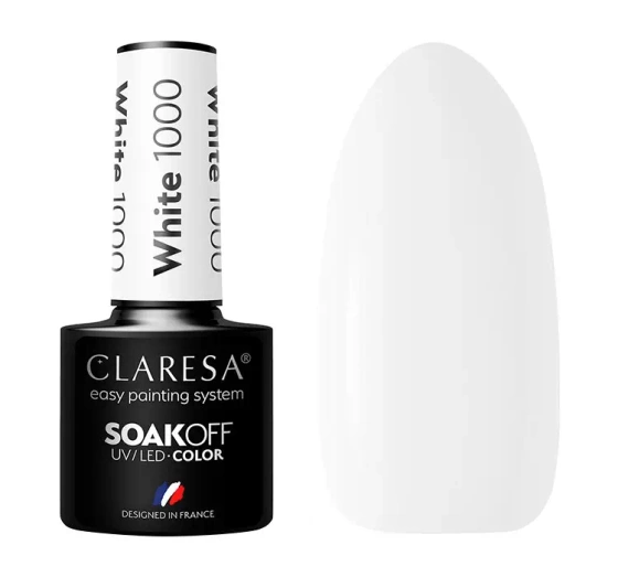 CLARESA SOAK OFF ГЕЛЬ-ЛАК WHITE 1000 5МЛ