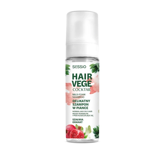 Sessio Hair Vege Coctail шампунь-пінка для нормальної та жирної шкіри голови 175г