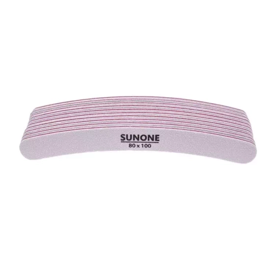 SUNONE ПИЛКА ДЛЯ НІГТІВ БАНАН 80/100 10 ШТ