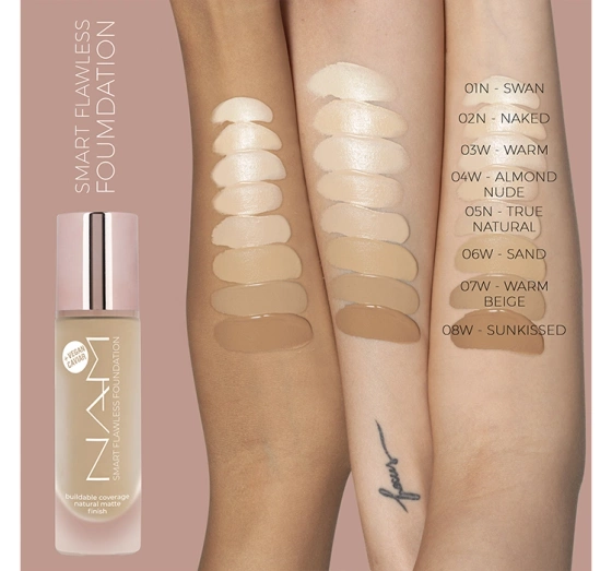 NAM SMART FLAWLESS FOUNDATION ТОНАЛЬНЫЙ КРЕМ 01N SWAN 30МЛ