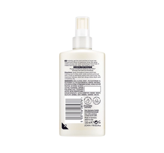 JOHN FRIEDA PRO FILLER+ СПРЕЙ ДЛЯ ТОНКОГО ВОЛОССЯ 150МЛ