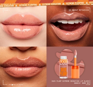 NYX PROFESSIONAL MAKEUP DUCK PLUMP БЛЕСК ДЛЯ УВЕЛИЧЕНИЯ ГУБ 02 BANGIN' BARE 7МЛ