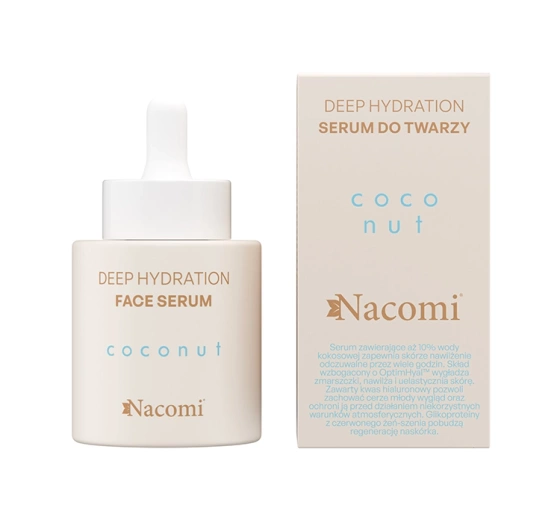 Натисніть на картинку, щоб її збільшити NACOMI COCONUT ЗВОЛОЖУЮЧА СИРОВАТКА ДЛЯ СУХОЇ ШКІРИ 30МЛ