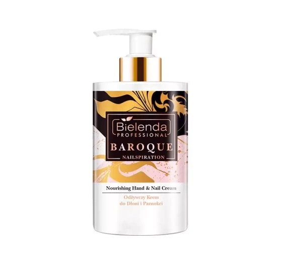 Нажмите на картинку, чтобы ее увеличить BIELENDA PROFESSIONAL NAILSPIRATION BAROQUE ВОССТАНАВЛИВАЮЩИЙ КРЕМ ДЛЯ ЛАДОНЕЙ И НОГТЕЙ 300МЛ
