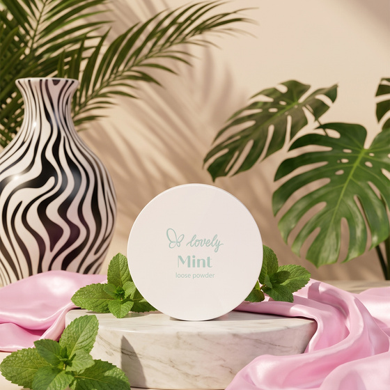 Lovely Mint прозрачная рассыпчатая мятная пудра для лица 6 г