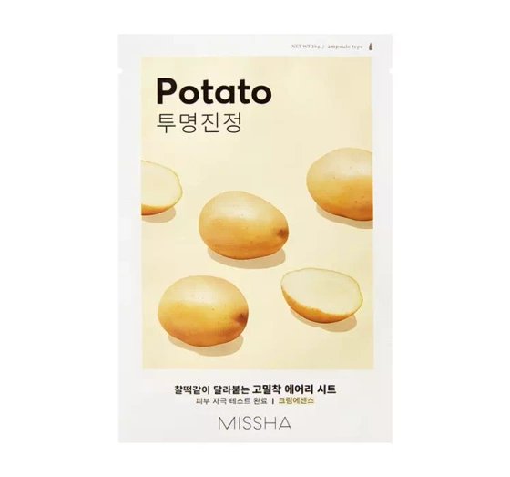 MISSHA AIRY FIT SHEET MASK ЗАСПОКІЙЛИВО-ОСВІТЛЮЮЧА ТКАНИННА МАСКА POTATO 19МЛ