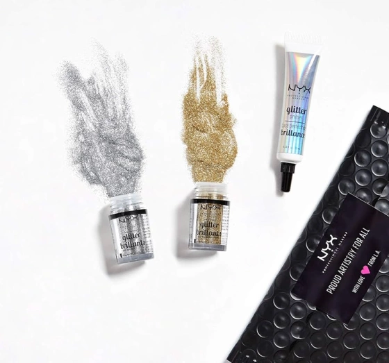 NYX PROFESSIONAL MAKEUP GLITTER BRILLANTS БЛИСКІТКИ ДЛЯ ОБЛИЧЧЯ ТА ТІЛА 08 BROWN 2,5Г