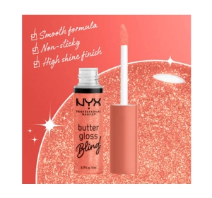 NYX PROFESSIONAL MAKEUP BUTTER GLOSS BLING БЛИСК ДЛЯ ГУБ 02 DRIPPED OU 8МЛ
