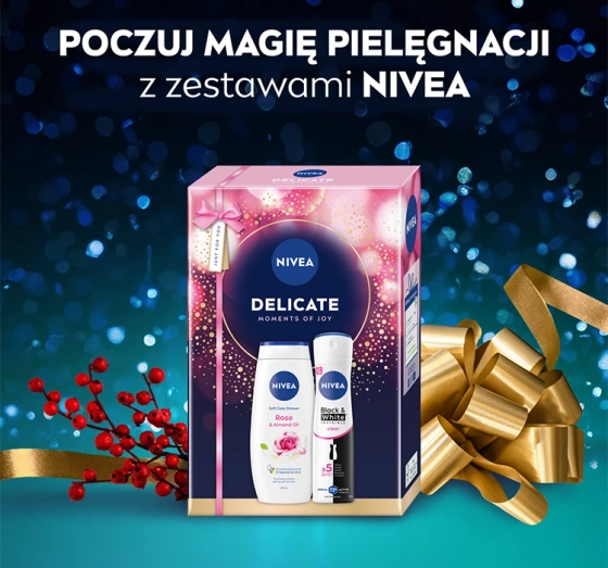 Нажмите на картинку, чтобы ее увеличить NIVEA Delicate набор косметики по уходу за телом: гель для душа + антиперспирант-спрей