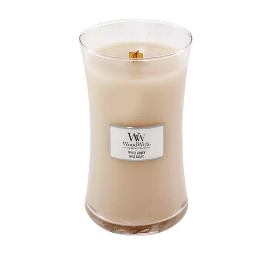 Нажмите на картинку, чтобы ее увеличить WOODWICK LARGE JAR CANDLE АРОМАТИЧЕСКАЯ СВЕЧА WHITE HONEY 610Г