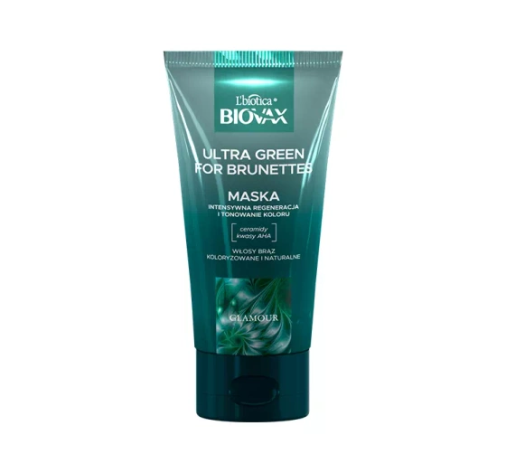 Нажмите на картинку, чтобы ее увеличить BIOVAX GLAMOUR ULTRA GREEN FOR BRUNETTES МАСКА ДЛЯ ВОЛОС 150МЛ