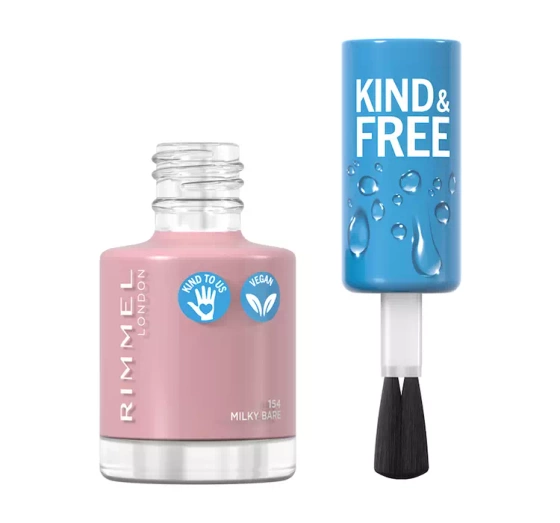 RIMMEL KIND & FREE ВЕГАНСЬКИЙ ЛАК ДЛЯ НІГТІВ 154 MILKY BARE 8МЛ