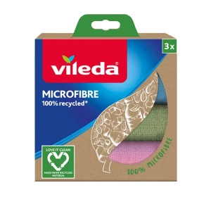 Vileda Microfibre 100% Recycled серветка з мікрофібри 3 штуки