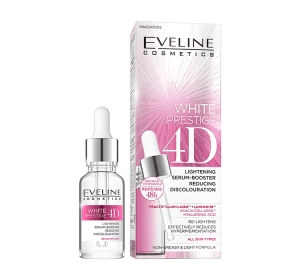 EVELINE WHITE PRESTIGE 4D ОСВЕТЛЯЮЩАЯ СЫВОРОТКА ДЛЯ ЛИЦА 18МЛ